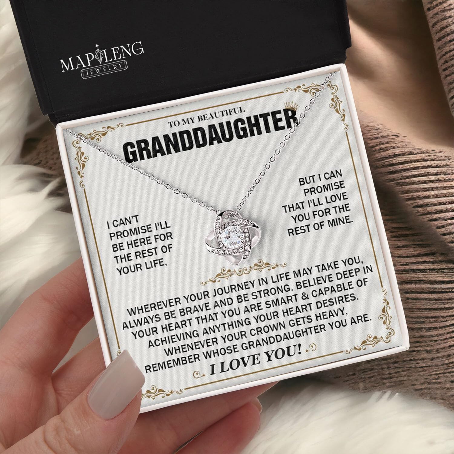 To My Granddaughter Necklace, Granddaughter Necklace, Granddaughter Gifts From Grandma Grandmother Or Grandpa Grandfather, Necklace For Granddaughter, Grandma Granddaughter Necklace, Granddaughter Gifts, Gifts For Granddaughter Birthday, Graduation - Image 2