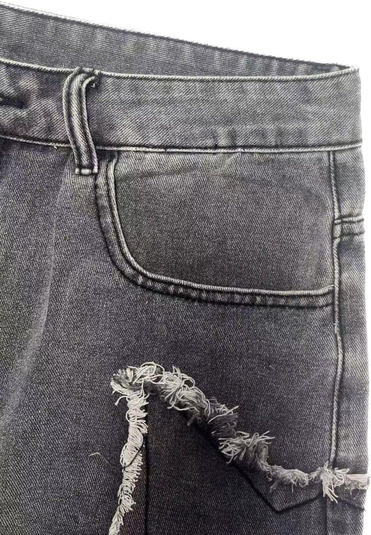 Men's Baggy Jean Shorts Black Grey Vintage Star Pattern Jorts Men Y2K Fashion Casual Loose Denim Shorts Streetwear - Image 6