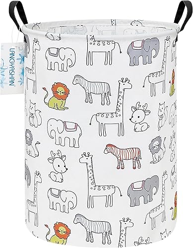 Miniatura 47 de LANGYASHAN Contenedor de almacenamiento, cesta organizadora plegable de tela de lona para ropa sucia, contenedores de juguetes, cestas de regalo, Un