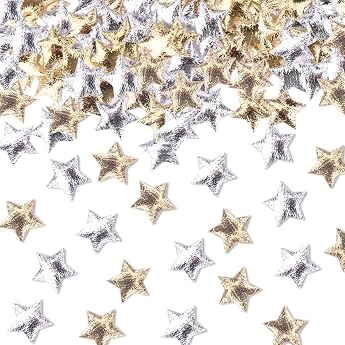ALEGRE  Star Confetti Birthday Gold Silver Pack of 100 Glitter Stars Confetti Decoration Stars Decoration Star Table Decoration Confetti Christmas Confetti Stars for Birthday Christmas New Years Eve Wedding Decoration