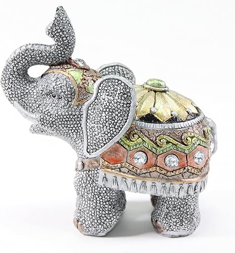 USAMJTABLE Feng Shui - Figura de la suerte de elefante de 5 pulgadas de alto, decoración del hogar, regalo de inauguración de la casa