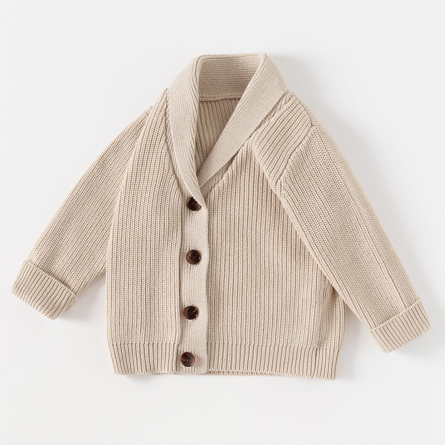 Toddler Boys' Cotton V-Neck Cardigan Sweater, Infant Baby Boys Button up Knitted Sweatshirt for Fall and Winter - Image 5