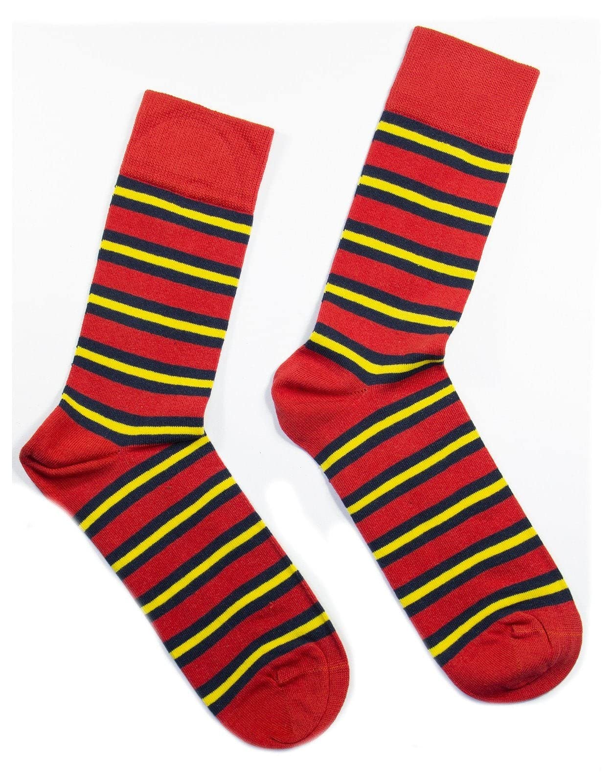 The Regimental Shop Men's Red/Dark Blue/Yellow Royal Artillery Regital Socks ("Stable Belt " Design)