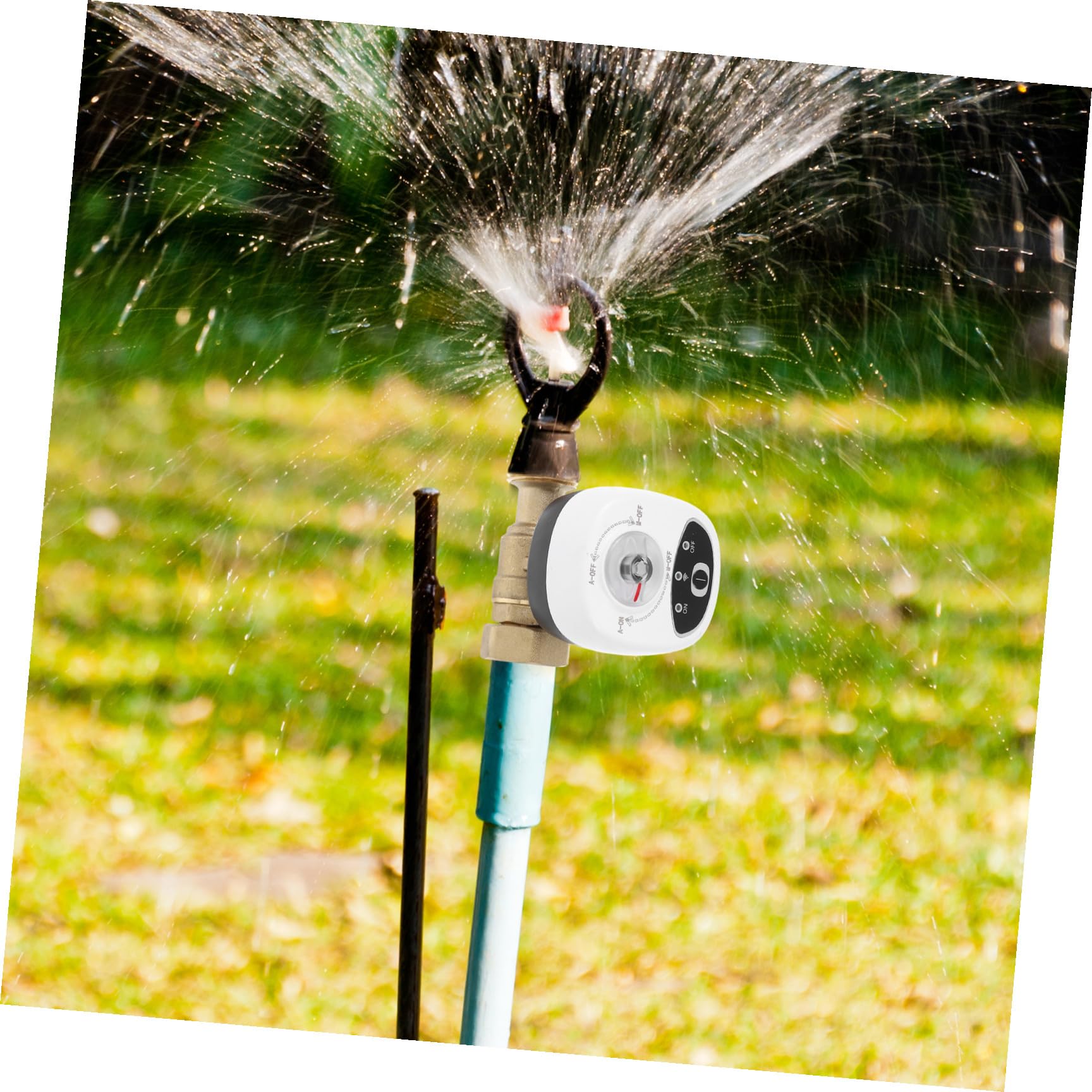 CLISPEED Válvula de Agua Eléctrica Inteligente Wifi con Temporizador y Alarma, Control Remoto Fácil Instalación, Material PC y Abs para Sistemas de Riego y Tuberías Dn25
