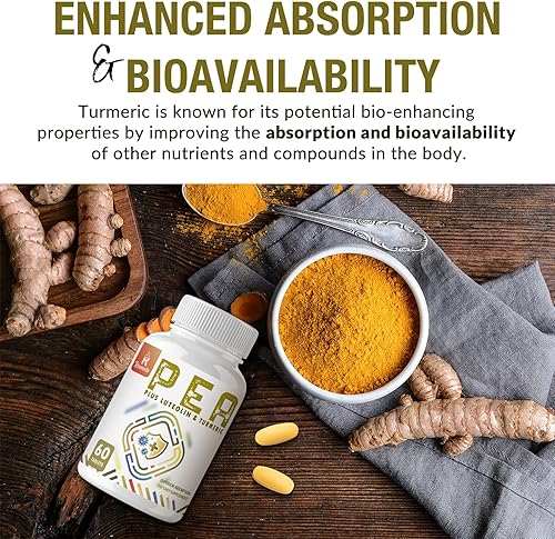 Miniatura 8 de Complejo de palmitoiletanolamida de 2000 mg con luteolina y cúrcuma, alta absorción, suplemento de guisantes para el manejo de molestias, fabricado