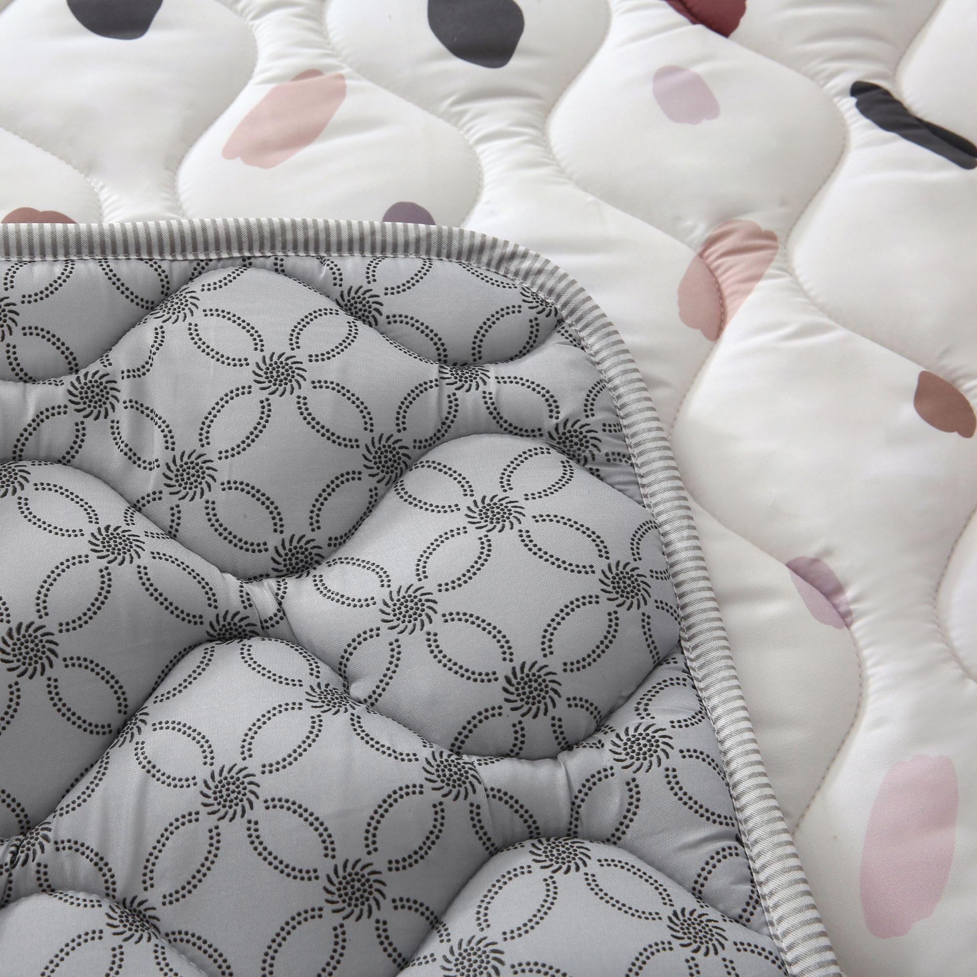 Hakuna Matte Pikowany koc do raczkowania dla niemowląt, 127 x 127 cm, konfetti – bardzo grubość 1,5 cm i miękka mata do raczkowania o pięknym wzornictwie unisex
