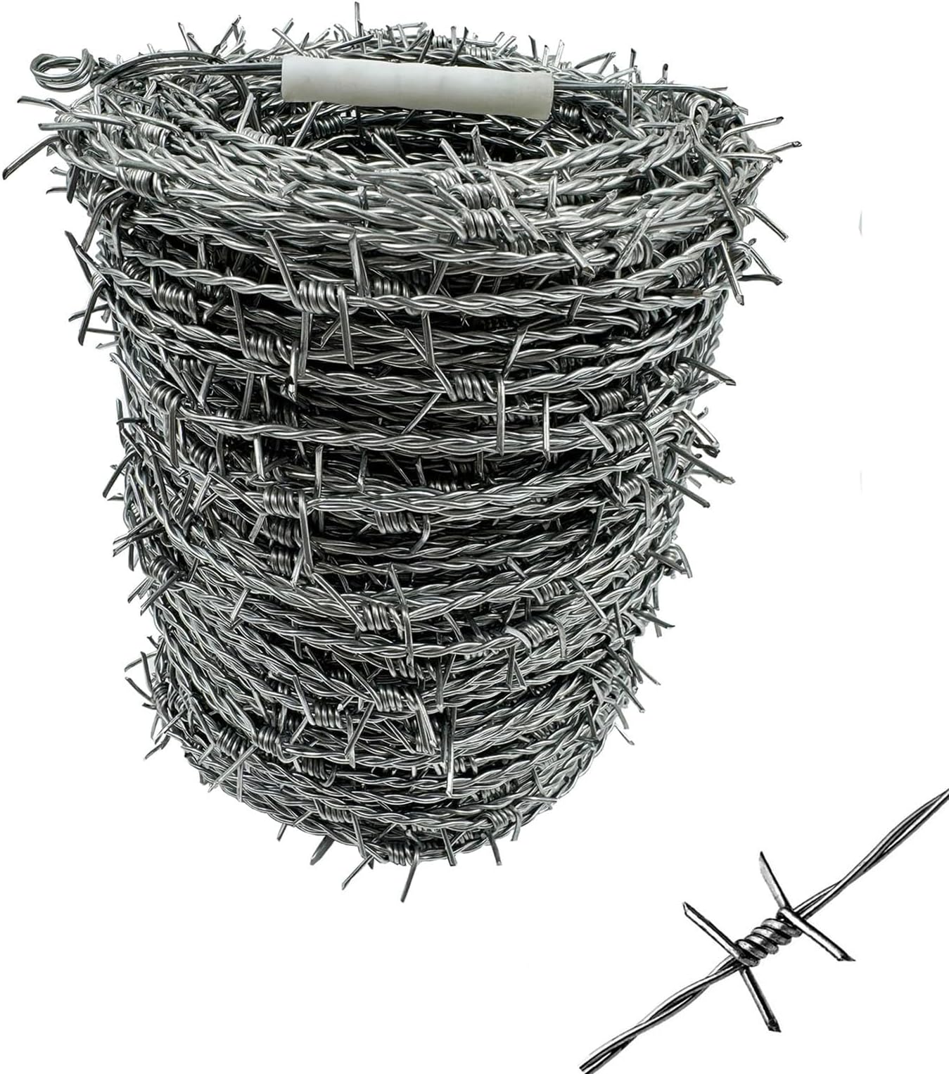 70m Barbed Wire for Fencing, Durable 4-Point Barbed Wire for Wild Fences, Strong Barbed Wire for Agricultural and Residential Use, Tangle-Free Twisted Design