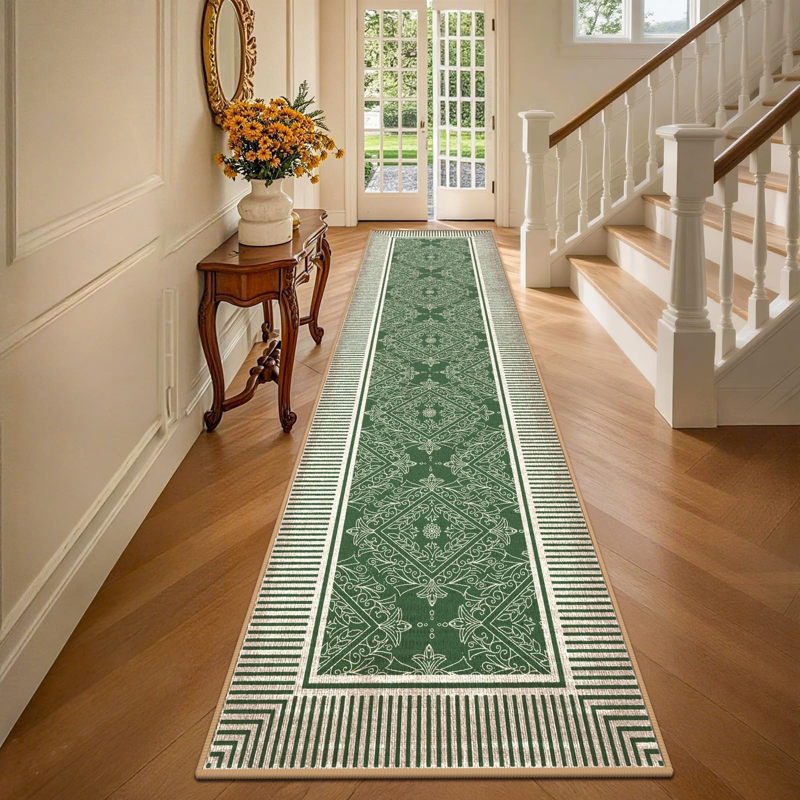 Alfombra moderna para pasillo de pelo suave perfecta para entradas y dormitorios