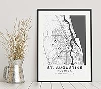 Vista 6 de Mapa de San Agustín, Florida, Luz 2 (12x16)