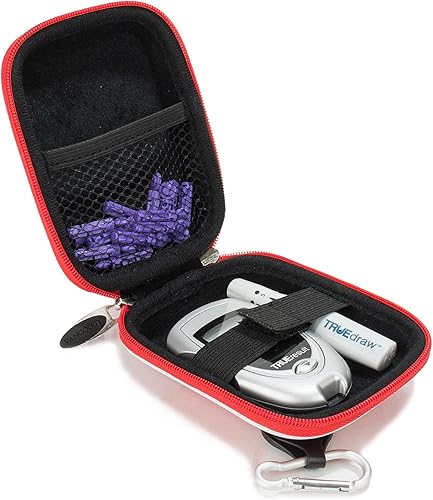 Durable Hard Shell Diabético Organizer Case, Rojo, 1