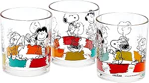 Excelsa Peanuts Packung mit 3 Gläsern, 25 cl, durchsichtig, 8 cm, 3