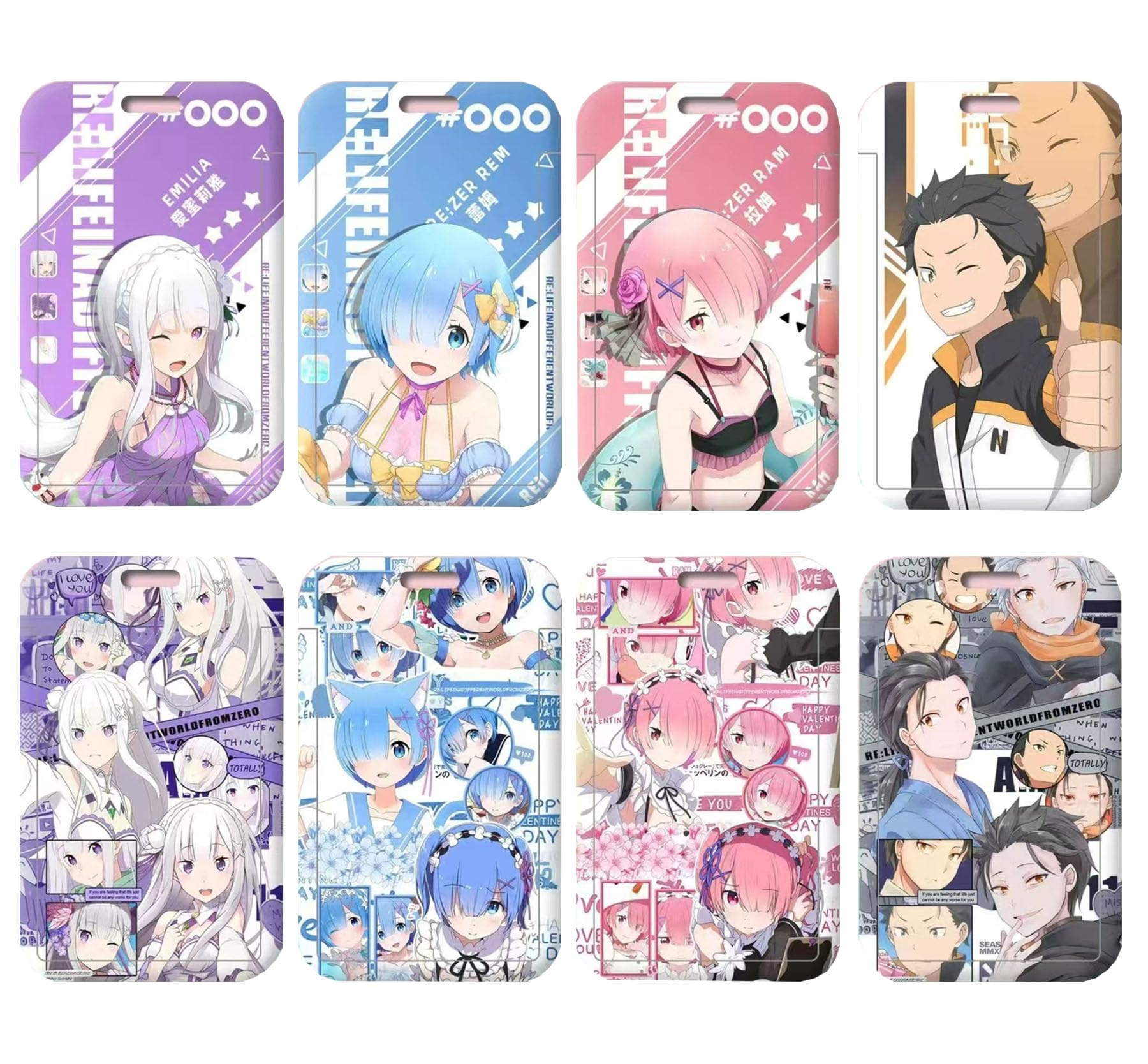 Amazon.co.jp: リゼロ パスケース カードカバー グッズ レム ラム 菜月 