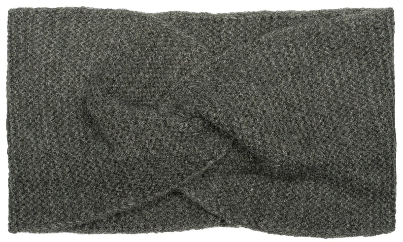styleBREAKER Ladies fine knit headband with twist knot, warm winter hairband, headband 04026047, Colour:Mottled Dark Grey