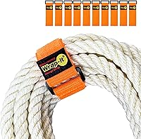 Vista 17 de Correas superelásticas Wrap-It Storage – 9 pulgadas (paquete de 10) – Correas elásticas para la gestión de cables de extensión, almacenamiento