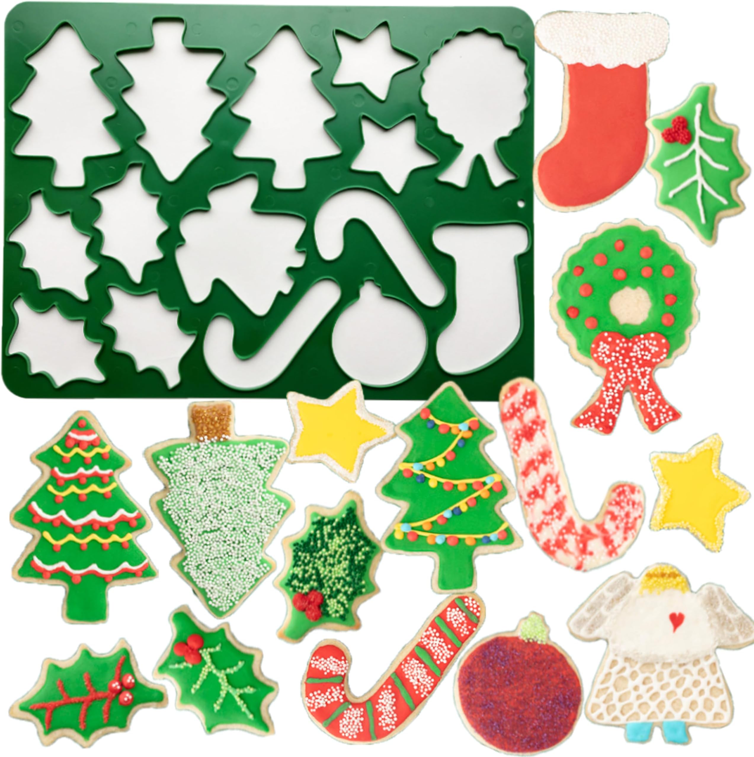 One Smart Cookie: Christmas Cookie Cutter - Easy, Fast & innovative Holiday Baking Essential - Dough to Oven in 5 Minutes (No Chilling Required) 14 Festive Holiday Molds - The No Mess Cookie Solution