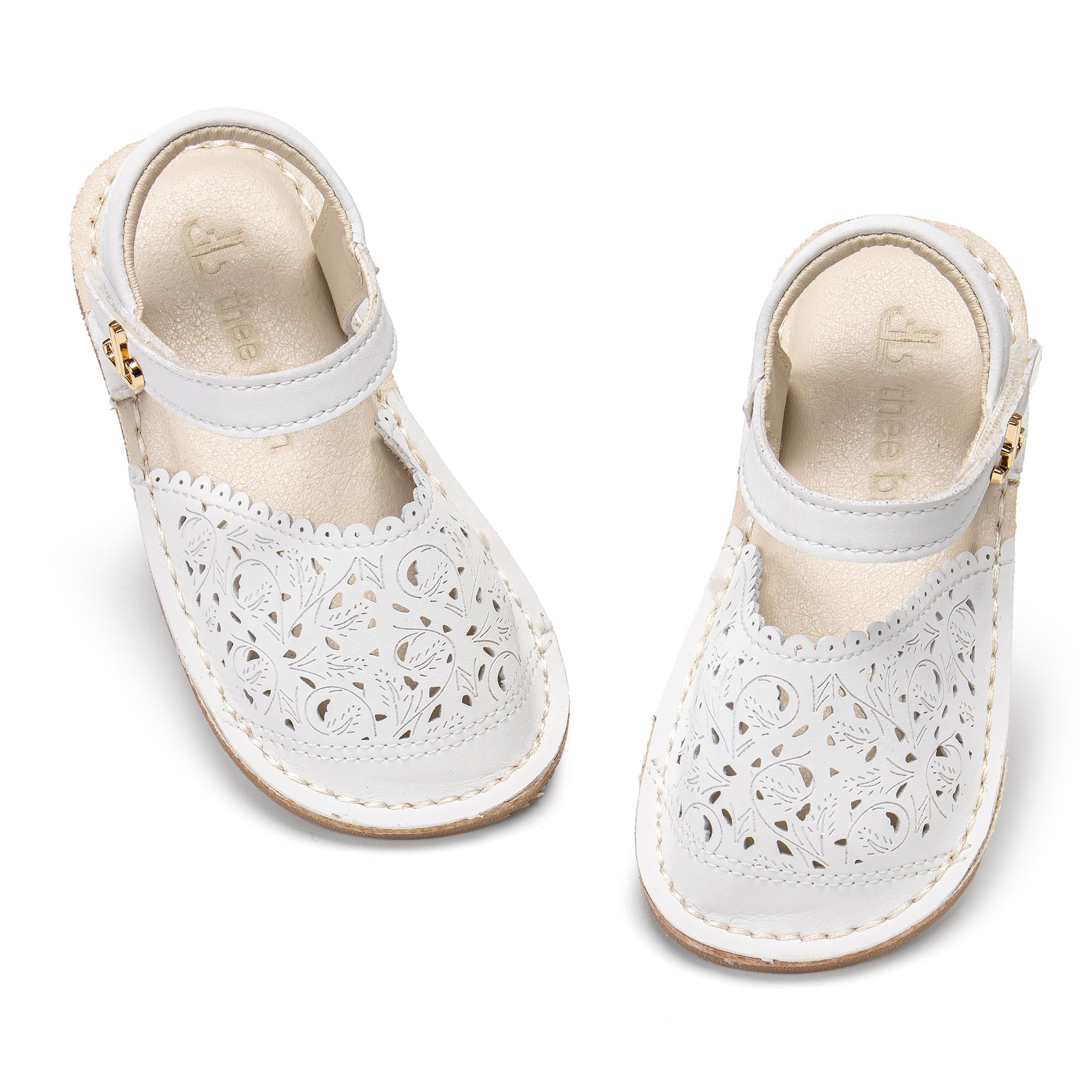 THEE BRON Toddler Floral Cutout Closed Toe Sandals for Girls Breathable Summer Shoes