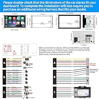 Vista 6 de Estéreo de auto de doble DIN de 7 pulgadas con CarPlay inalámbrico y Android Auto, radio para automóvil con perilla de volumen físico, Bluetooth