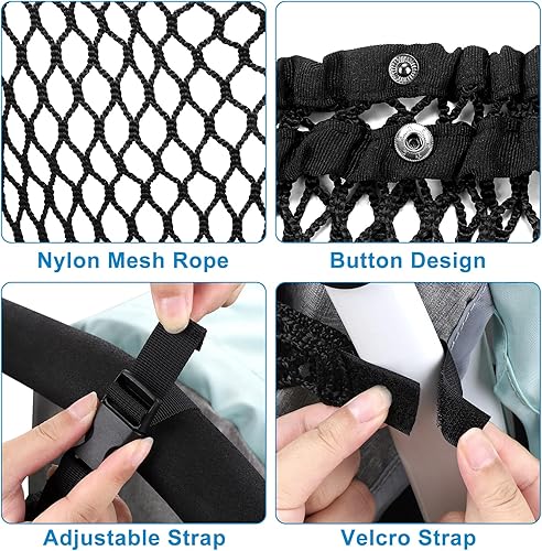 Miniatura 3 de Accmor Organizador universal para cochecito, bolsa de malla de red de poliéster para Uppababy, Nuna, Britax, Doona, cochecitos, antideslizante,