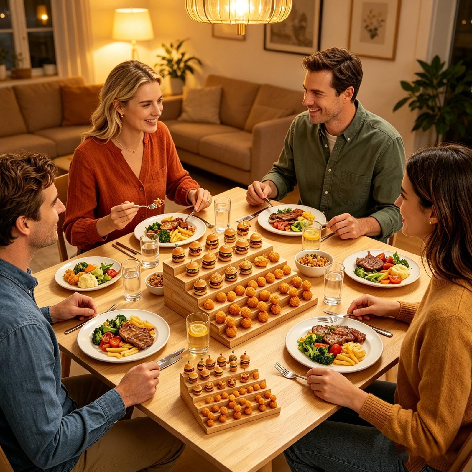 Tabla Para Brochetas De Comida Soporte Expositor Frutas 6 Niveles | Soporte Pinchos Alimentos Para Frutas, Aperitivos, Verduras, Cóctel, y , Catering, Barbacoa, Buffet, y Bodas