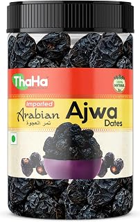 ThaHa Imported & Premium Dried Ajwa Dates| Saudi Arabian Ajwa Dates | Preservative Free Dates (450 Grams) Price In India