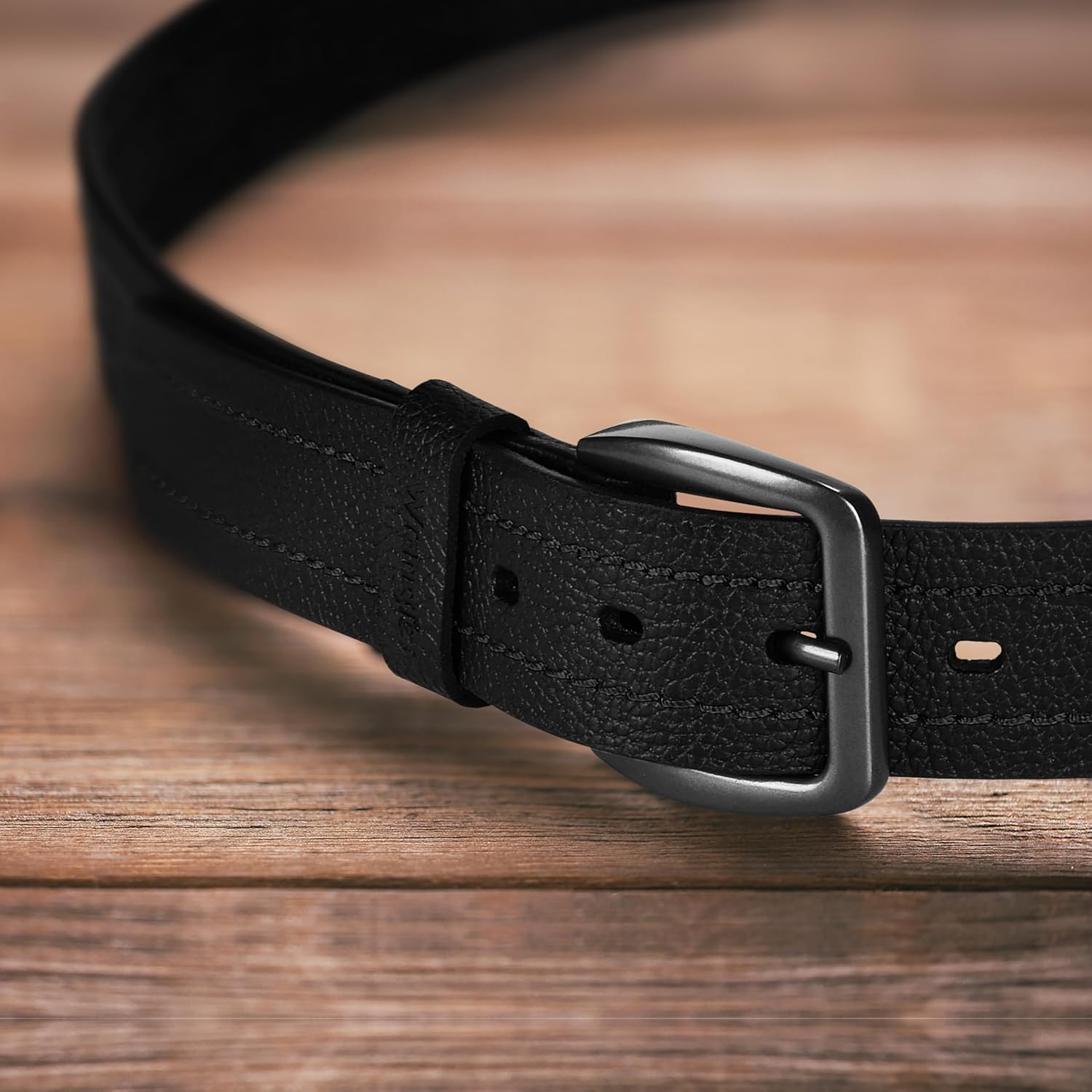 Wrangler Men’s Leather Belt Embossed Logo Casual Every Day Belt for Jeans - Image 6