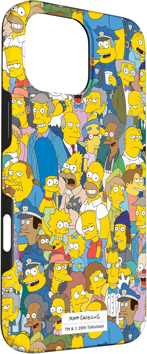 The Simpsons Springfield Characters Print Case for iPhone 16 Pro Max