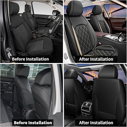 Miniatura 6 de 2 fundas de asiento delantero de automóvil para Ford Maverick 2022-2025  Protector de asiento de cuero de lujo impermeable  Compatible con bolsa de