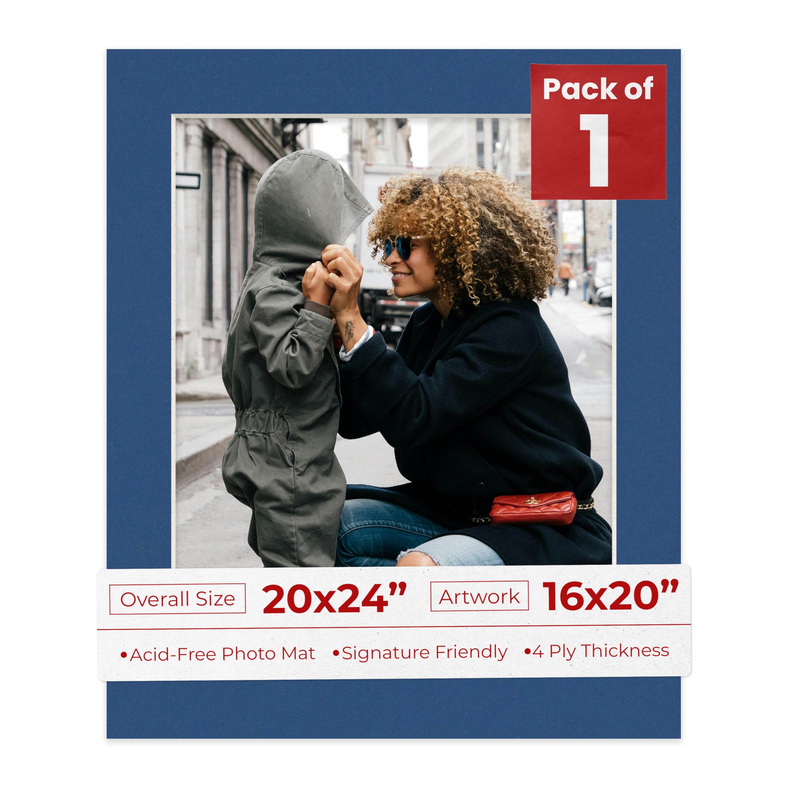 20x24 Mat for 16x20 Photo - Precut Bottle Blue Picture Matboard for Frames Measuring 20 x 24 Inches - Bevel Cut Matte to Display Art Measuring 16 x 20 Inches - Acid Free ONE MAT-image-24
