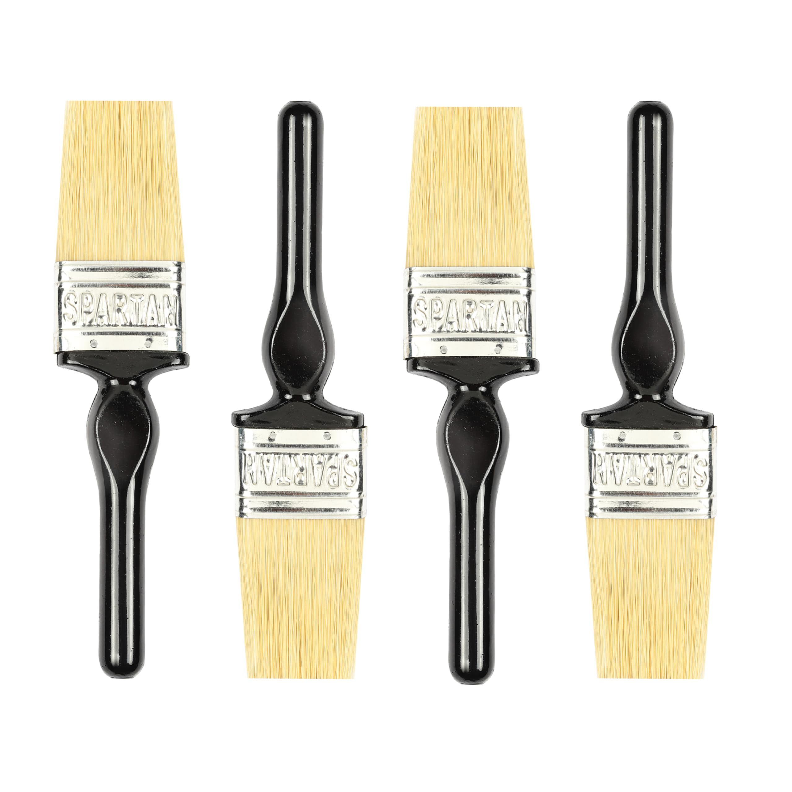 Spartan 2" (50mm) Wall Paint Brush | Acrylic Nylon/Polyester Material | Durable Thickness, Triple Boil Bristles, Long Bristles | Suitable for Wall Painting, White Wash (Pack of 4, Black) (B06Y3N6X9X) Amazon Price History, Amazon Price Tracker