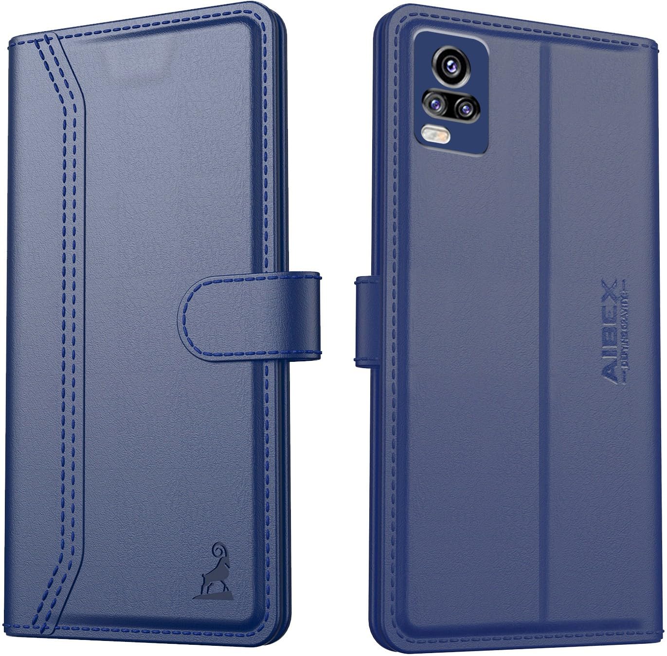 AIBEX ® Vivo V20 Flip Cover Leather Finish | Inside TPU with Card Pockets | Wallet Stand | Complete Protection Flip Case Blue (B09SLN5ZVD) Amazon Price History, Amazon Price Tracker