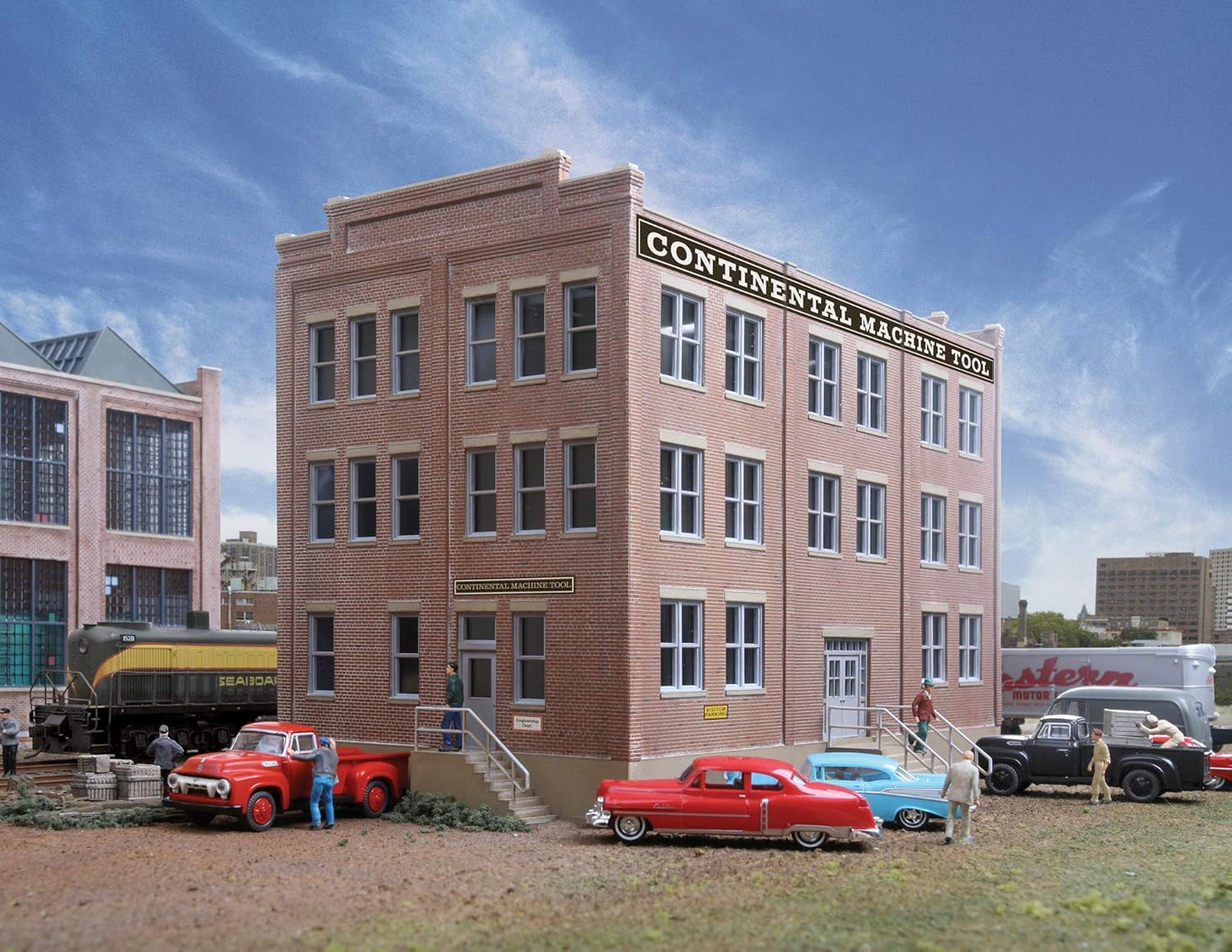 Walthers HO Scale Rail Shops Cornerstone Series® Engineering Office Kit 10-1/8 5-3/4 6-3/16 inches 35.7 14.6 16cm