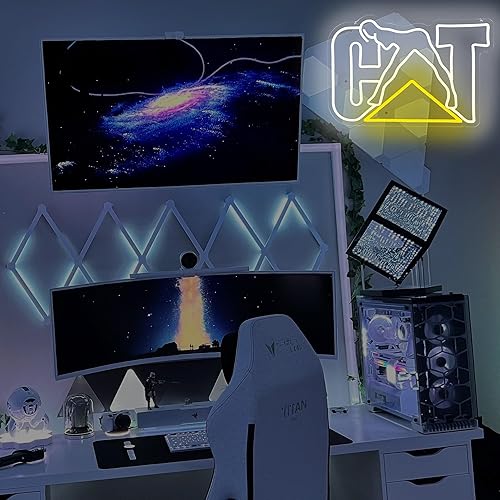 Miniatura 3 de Señal de neón de estilo gato para garaje, señal de neón audaz para decoración de pared, garaje, cueva de hombres, taller, señales de neón Blanco