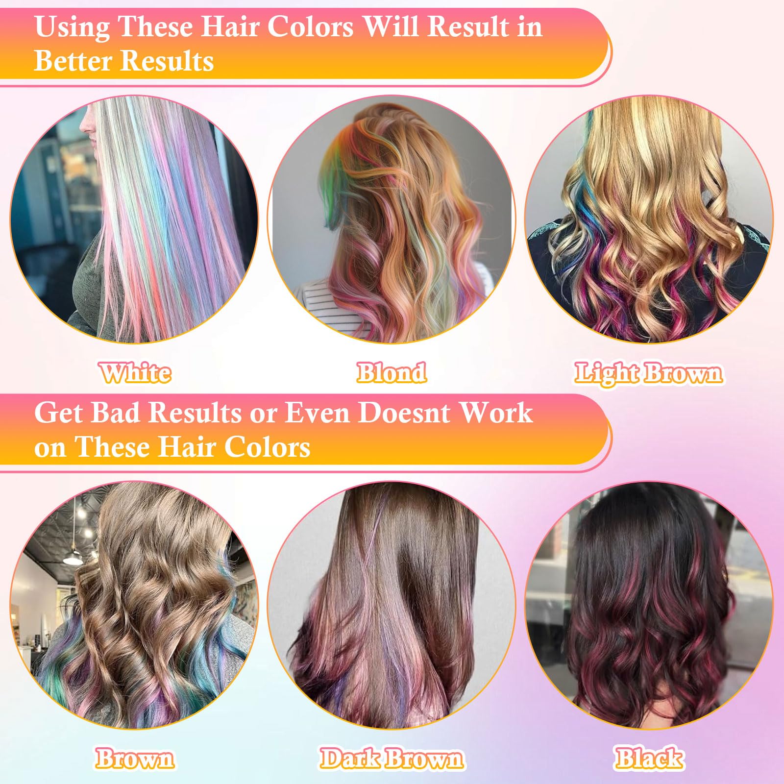 Set Gessetti Colorati per Capelli, 10 Colori Temporanei Lavabili, Gessetti per Capelli per Bambini e Ragazze, Ideali per Feste, Carnevale e Regali, con Palette di Tinte per Capelli Blu