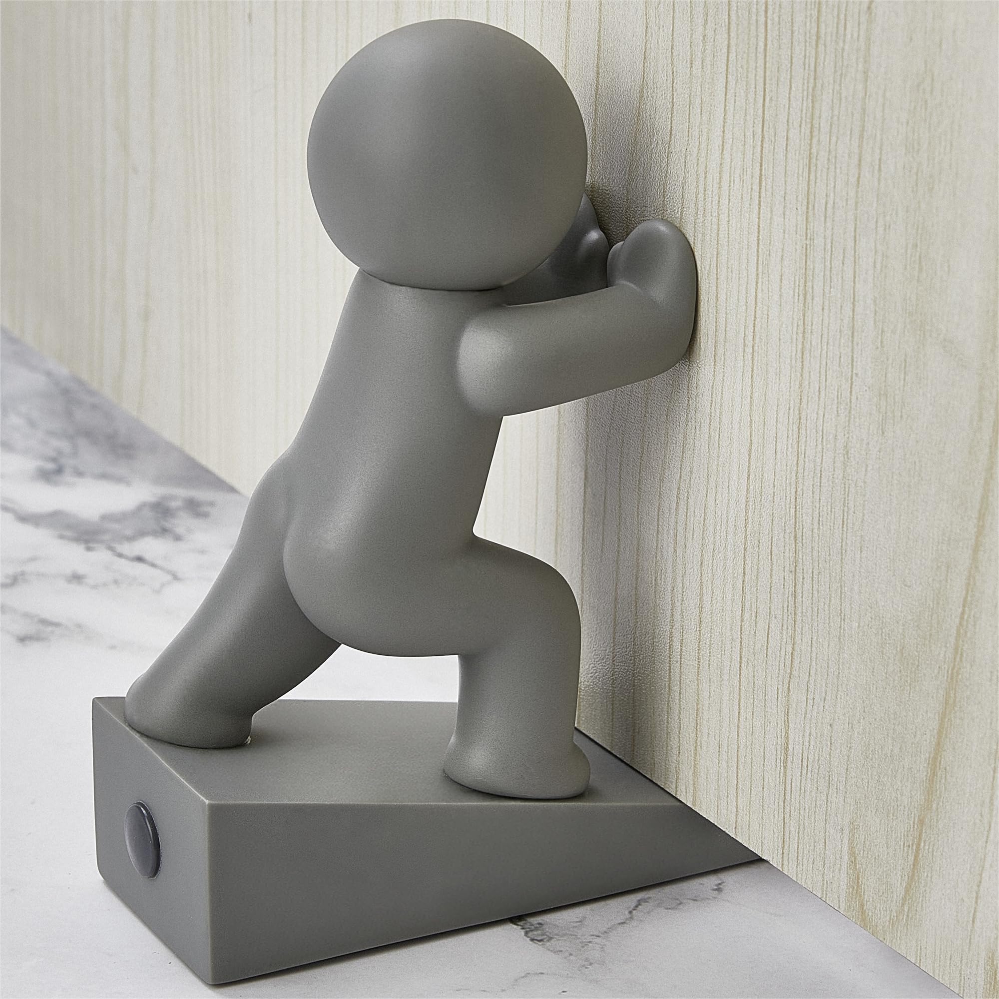 Photo 1 of Cute Door Stopper Wedge, Non-Slip Door Stops for Bottom of Door, Keep Doors Open for Kids Pets, Gray 1 Pack