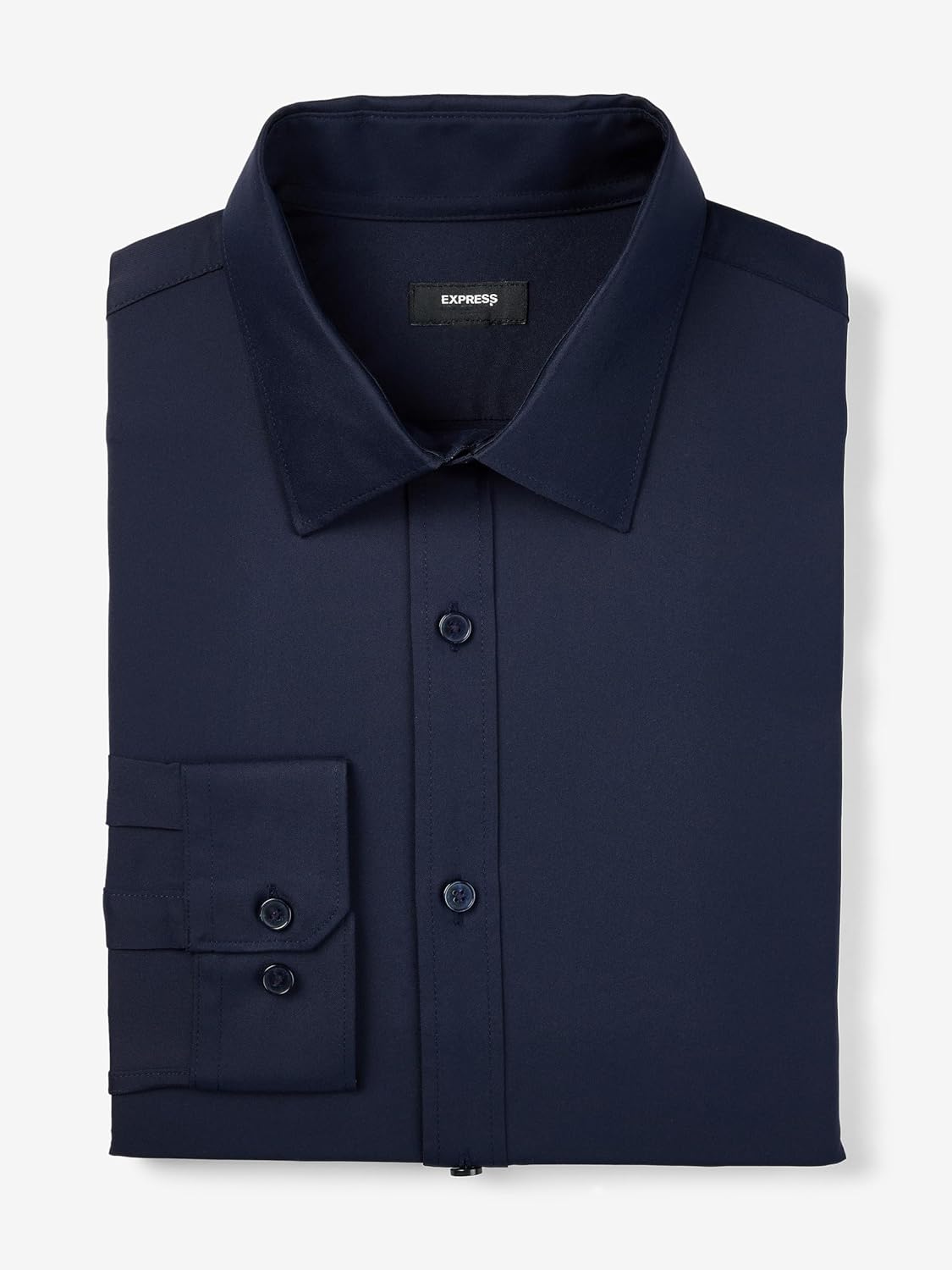 EXPRESS Men’s Everyday Performance Dress Shirt – Slim Fit Stretch Solid Button-Up, Moisture-Wicking, Wrinkle Resistant - Image 6