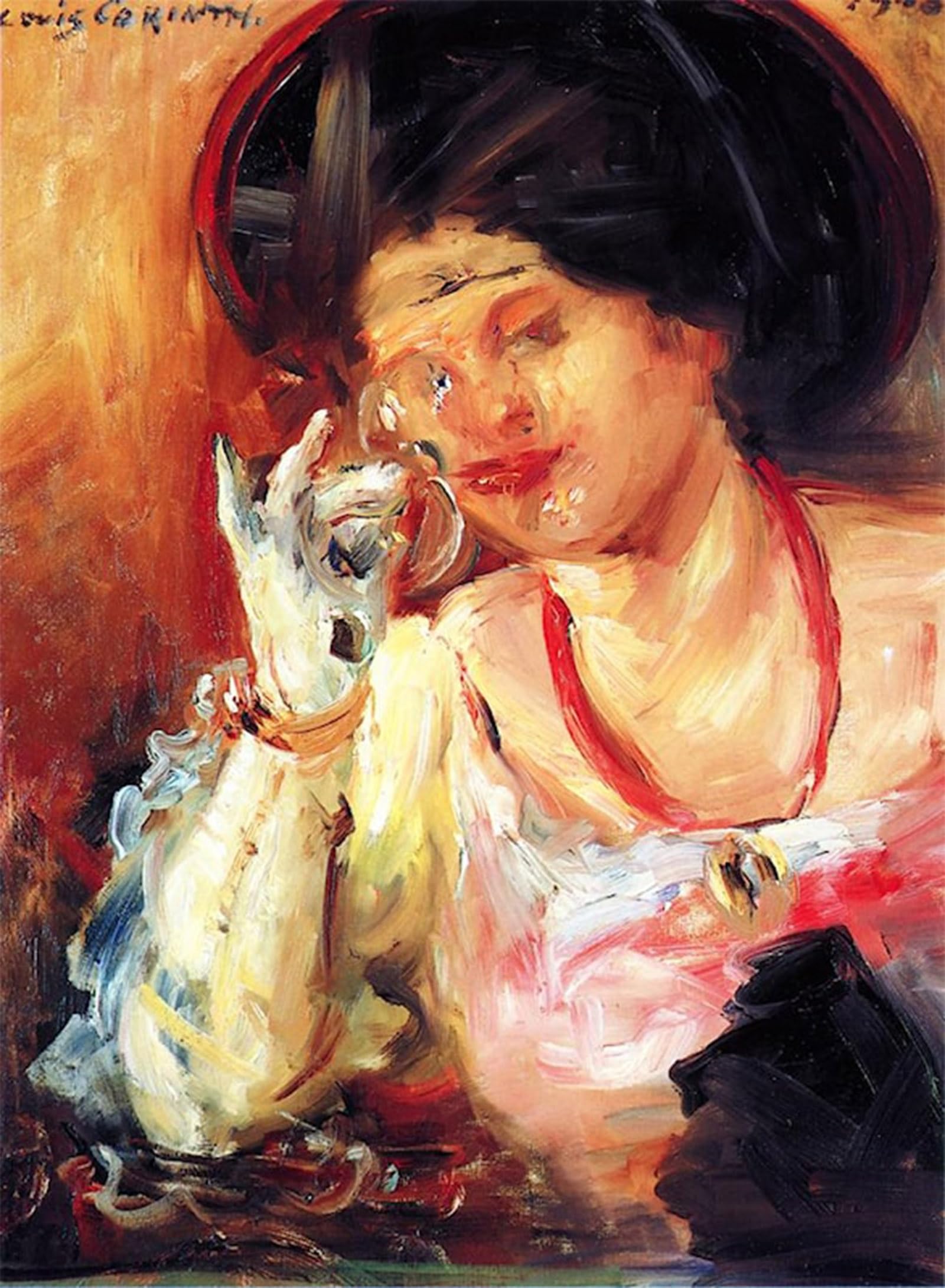 POSTERIIk Vintage Print Pop Art Landscape Artwork Woman with a Glass of Wine Lovis Corinth Art Prints for Office Home Decor 60x90cm
