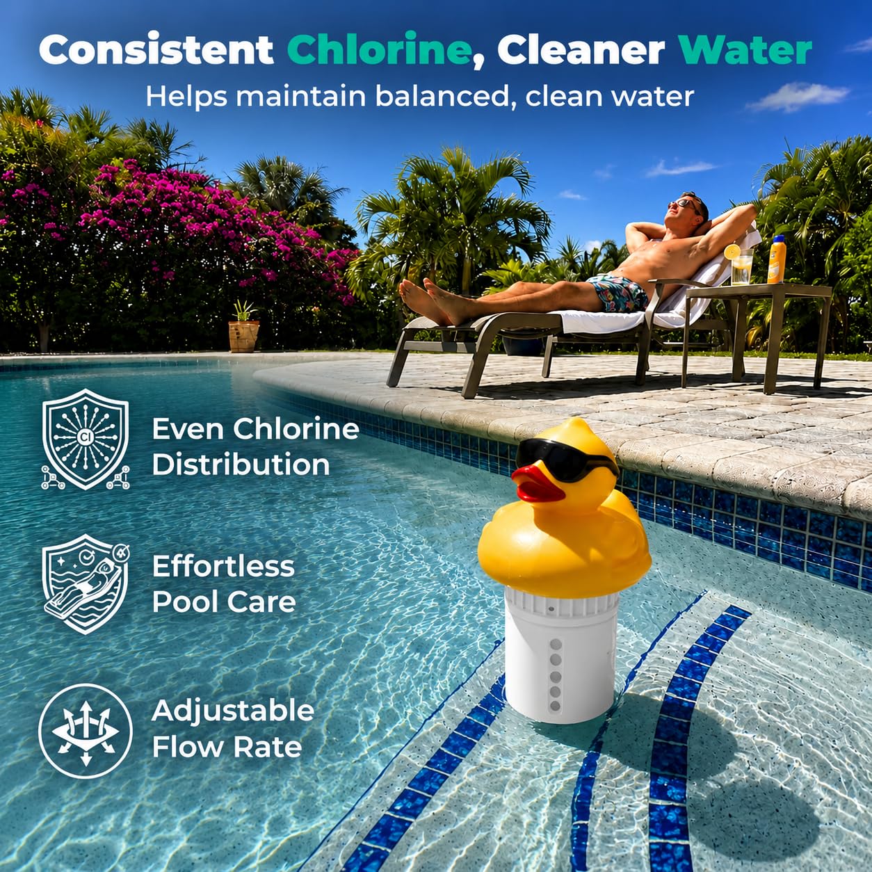 GAME Derby Duck 4002 Chlorinateur de piscine