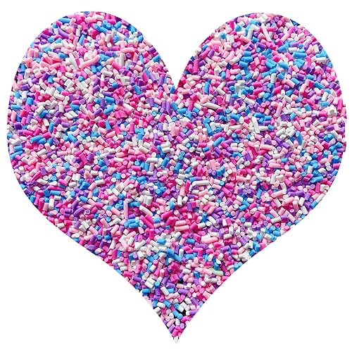 EHOPE Gránulos falsos de resina de 1.76 oz (50 g), chispas de caramelo falso, gránulos de arcilla de polímero, rebanadas de arcilla polimérica para