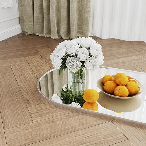 Miniatura 8 de AUYHM Espejo de pie, espejo arqueado de longitud completa de 71 x 26 pulgadas, espejos de cuerpo completo, espejos grandes para la venta, espejo de