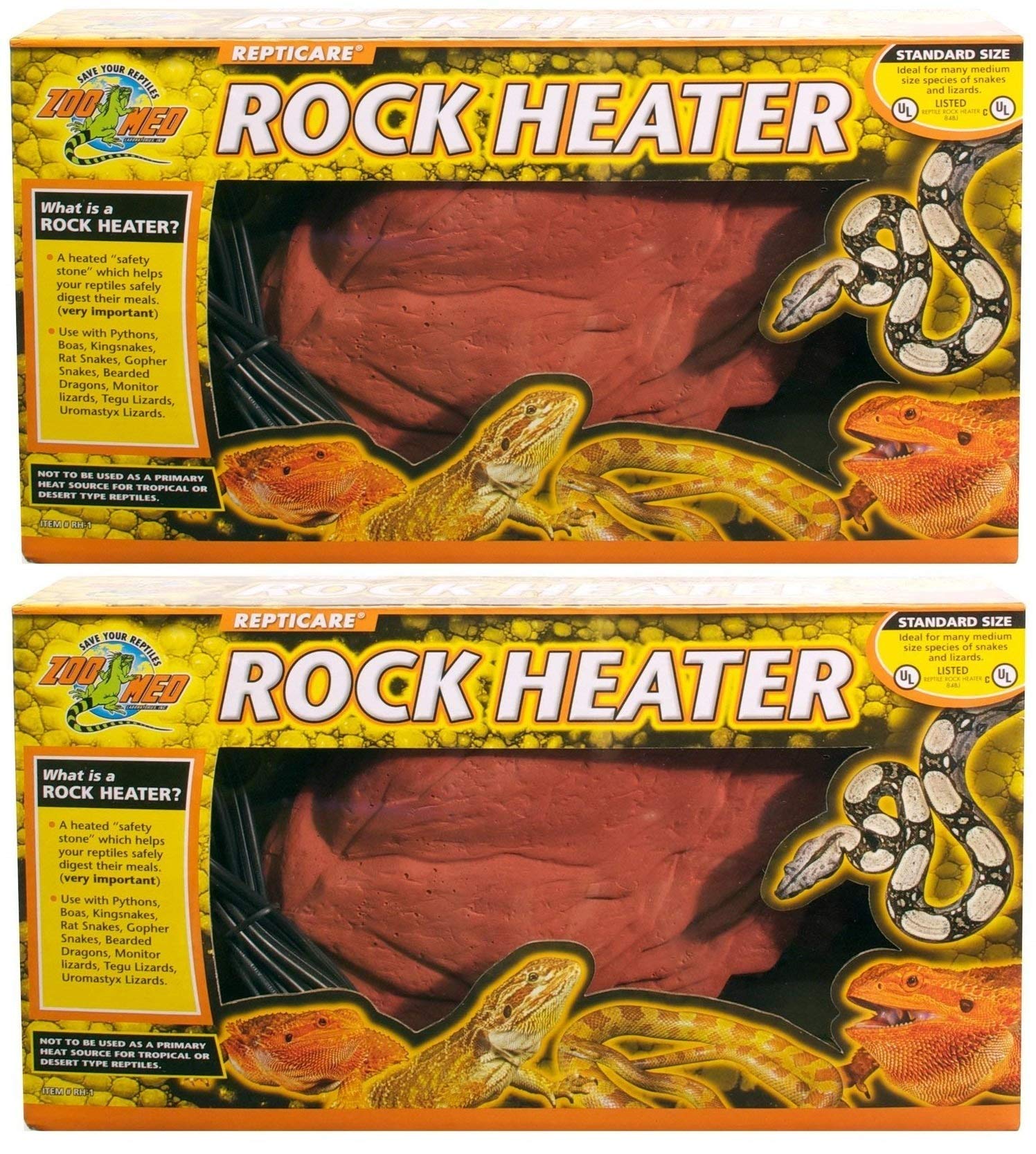 Amazon.com: Zoo Med 2 Pack of ReptiCare Rock Heaters, Mini, 5 Watt