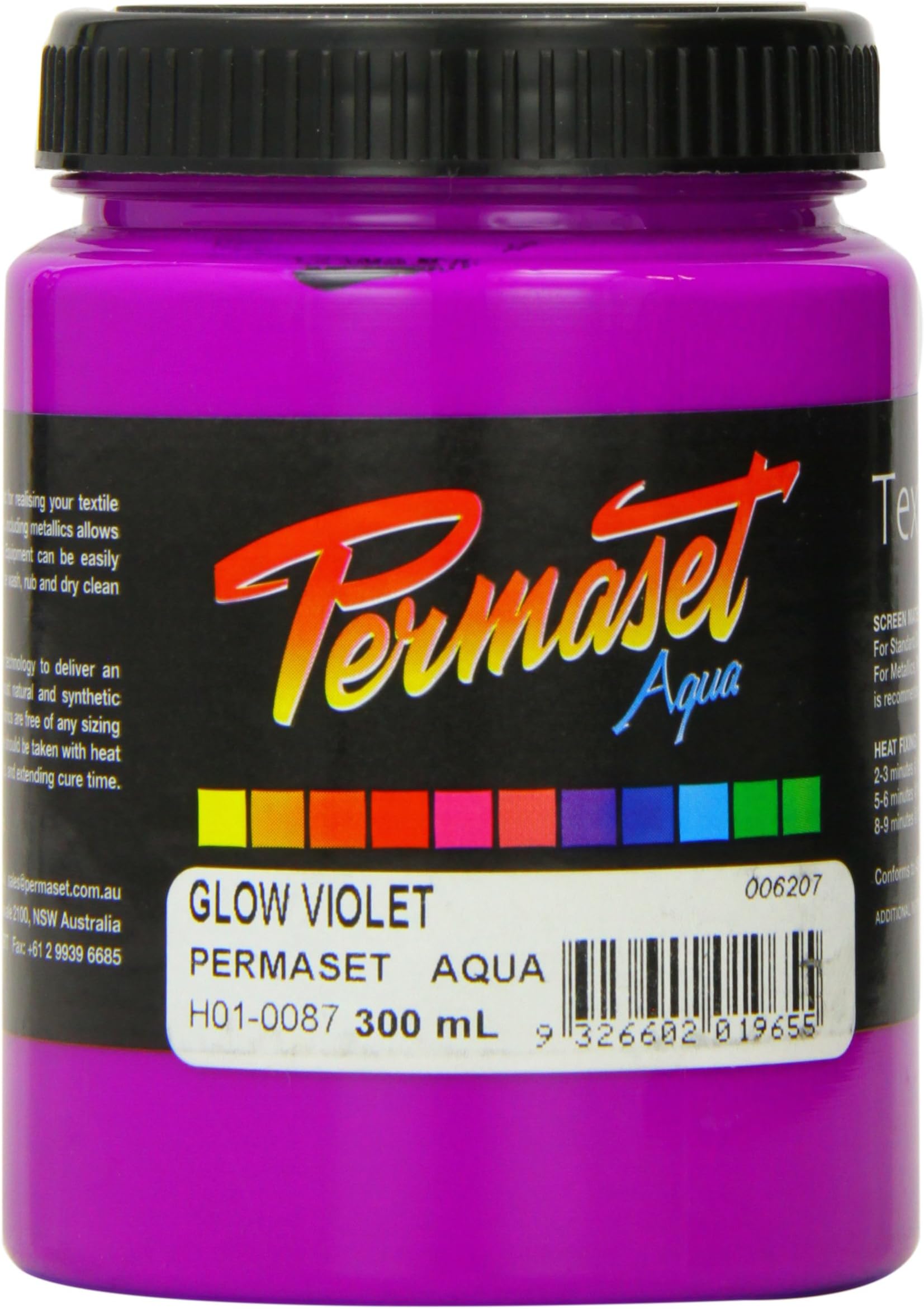 Permaset Aqua Standard 300ml Violet - Screen Printing Ink for Fabric - Ideal Screen Printing Kit for Home Office, Starter Kit, Fabric Paint, Screen Printer and Other Fabric Ink