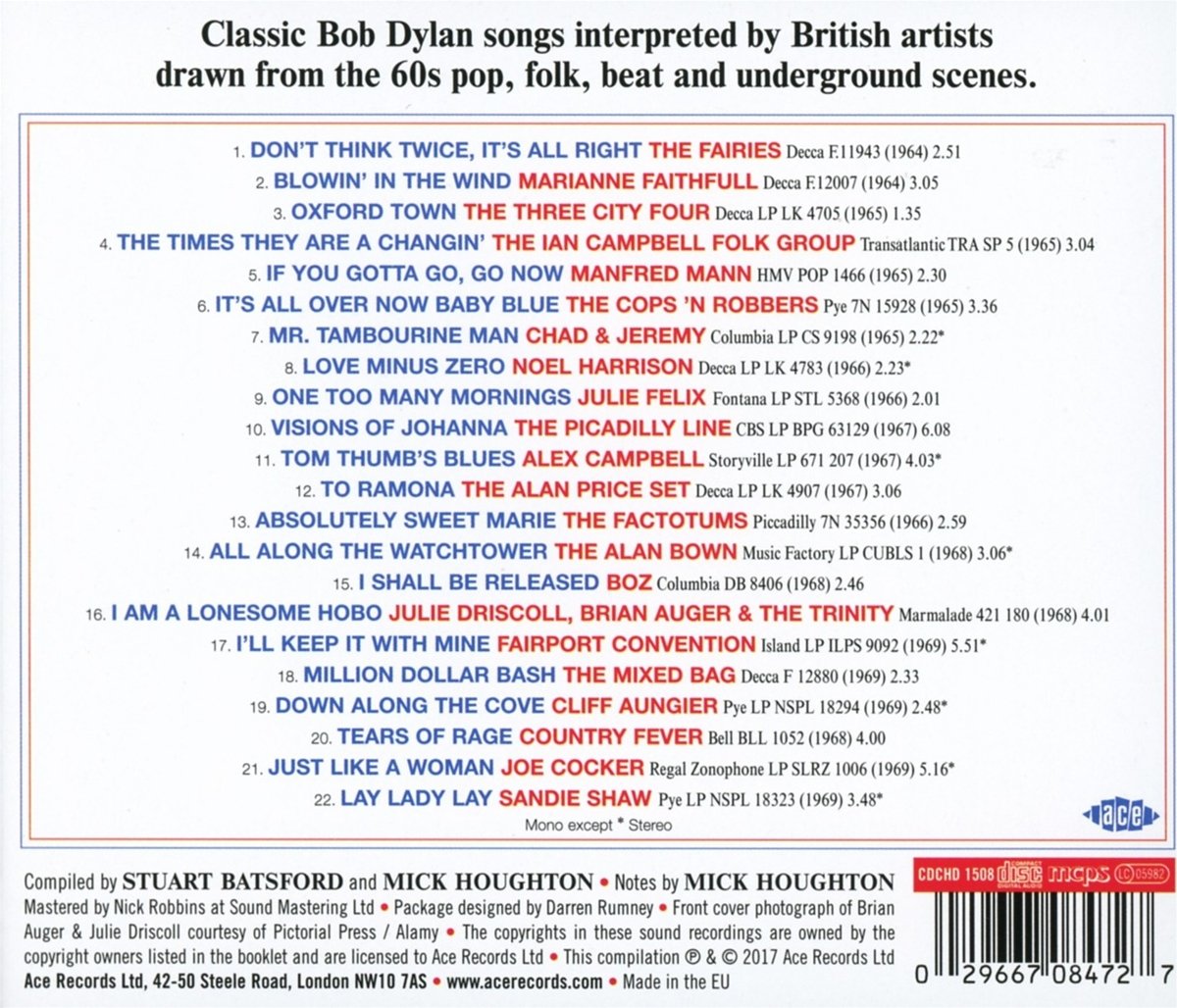 Take What You Need: Uk Covers Of Bob Dylan Songs 1964-69