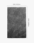 VEVOR Indoor Plush Area Rugs, 5 x 8 ft Soft Plush Carpet, Furry Shag Area Rugs for Living Room, Bedroom, Sunroom, Modern Home Decor Aesthetic, Non-Shedding, Non-Woven, Slip-Resistant, Dark Gray