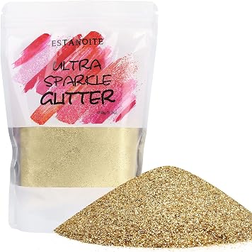Holographic Glitter 150g, Ultra Fine Cosmetic Glitter Powder for Resin, Tumblers, Makeup Face Eye Hair Body, Crafts Painting Arts, Nail Art DIY Decoration Honey Gold