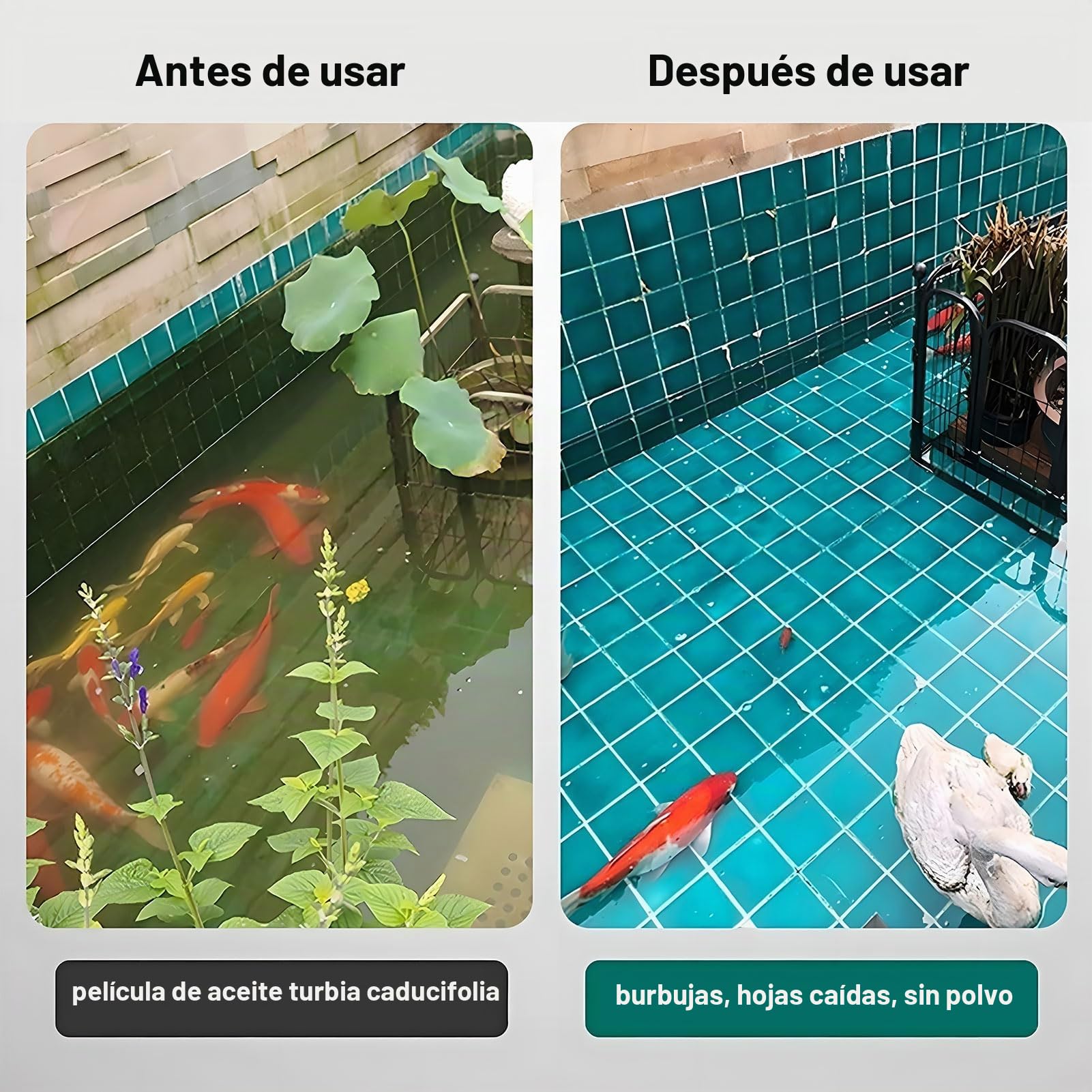 Skimmer flotante de succión, Skimmer flotante para estanque, limpiador automático de piscinas, extractor superficie de piscina, skimmer clarificador para estanque de peces, piscina y jardín 70W