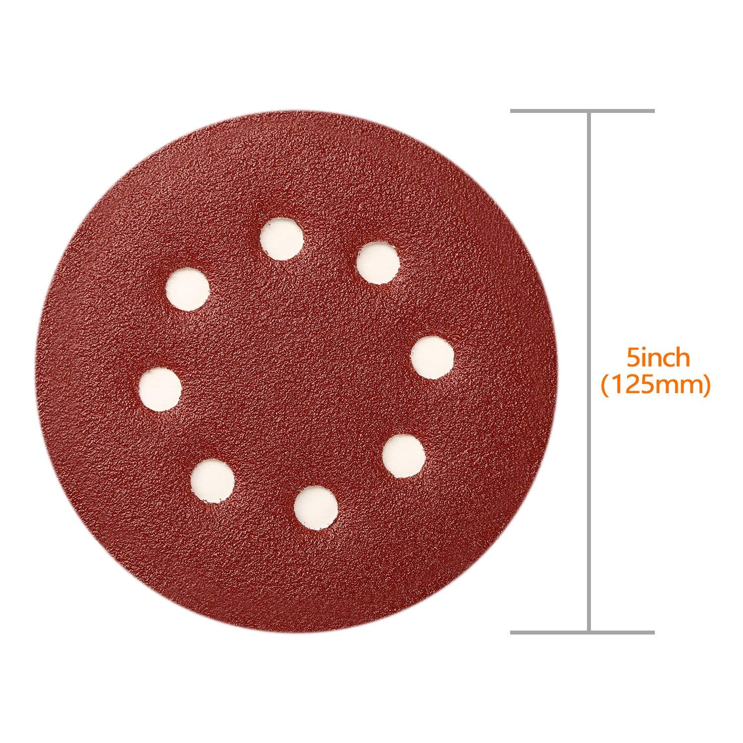 SPTA OSDPS5M100 Tarcze szlifierskie, czerwone, 125 mm x 100 sztuk