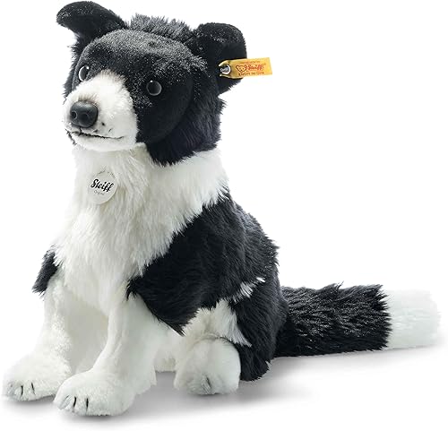 Jaycee Border Collie - Peluche de 11 pulgadas, color negro y blanco