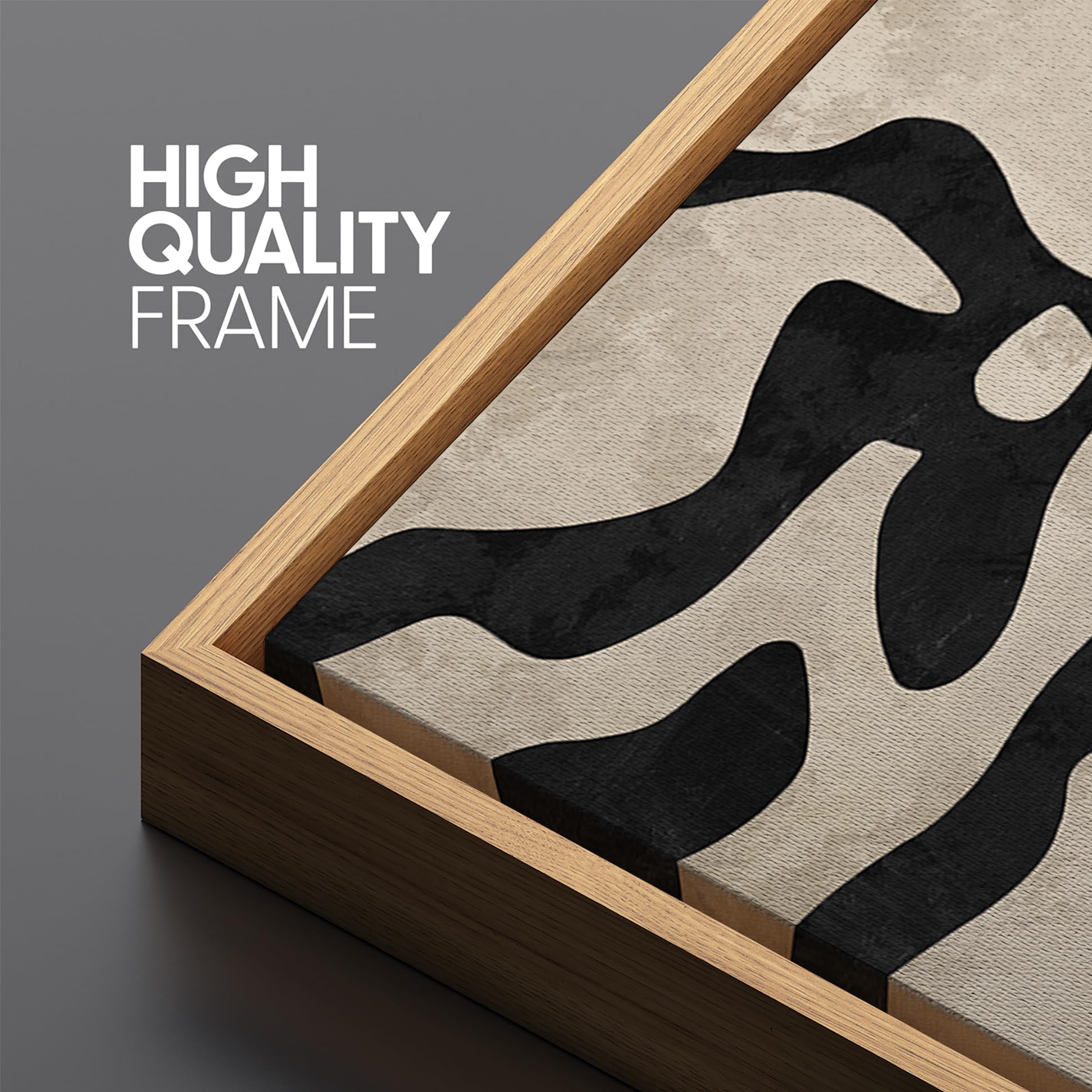 MUDECOR Extra Large Framed Canvas Print Wall Art Abstract Contours ...