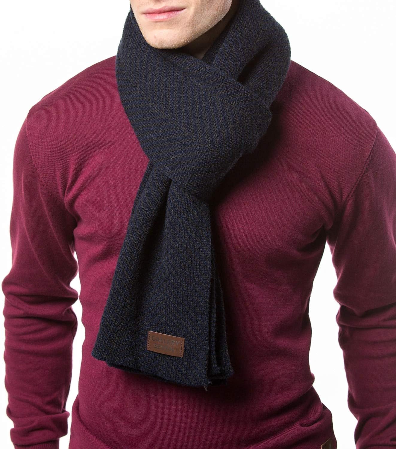GALLERY SEVEN Winter Scarf for Men, Soft Knit Scarves, in an Elegant Gift Box