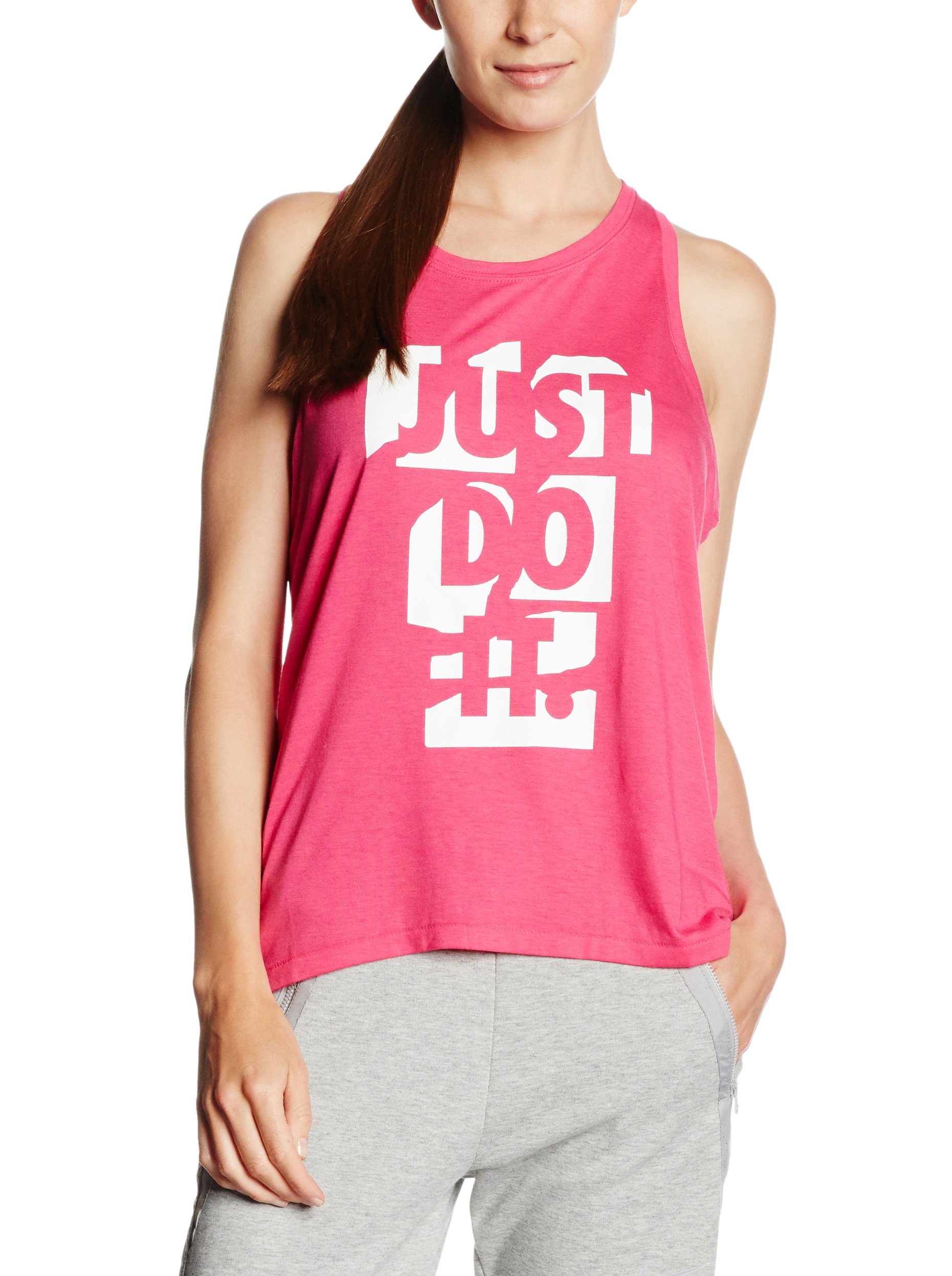 NIKE Top Rosa / Blanco S